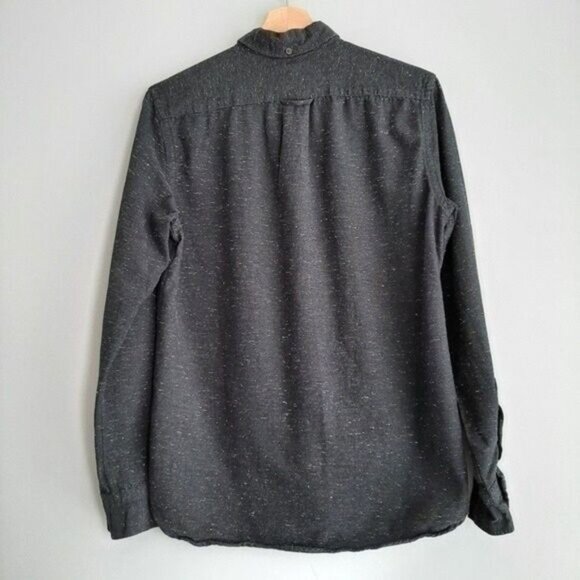 H&M 100% Cotton Button Down Casual Shirt Black Confetti Men's Sz XS - Picture 6 of 8